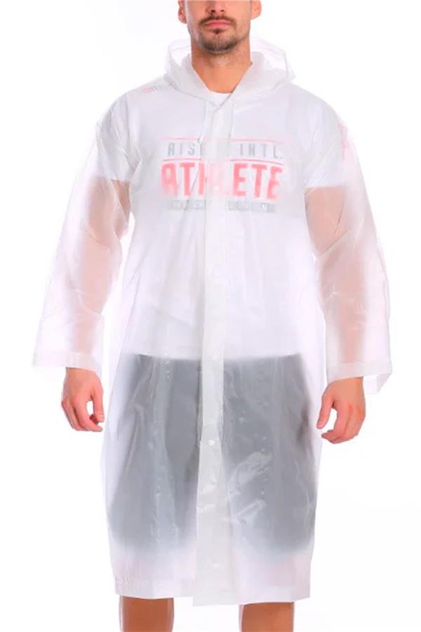 Kadın Erkek Yağmurluk Kapüsonlu Cıtcıtlı Eva Beyaz Yağmurluk R02